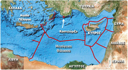 Map with EEZ that Turkey wants to impose